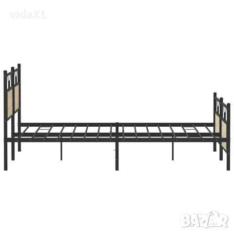 vidaXL Метална рамка за легло, без матрак, сонома дъб, 160x200 см, снимка 7 - Спални и легла - 56147059
