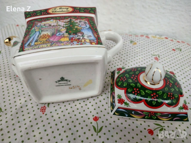 Винтидж коледен чайник Sadler, Англия, снимка 16 - Аксесоари за кухня - 53999985