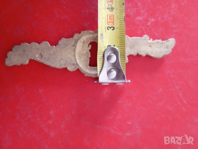 Шест бронзови обкова за ключалка за мебел, снимка 3 - Антикварни и старинни предмети - 54192182