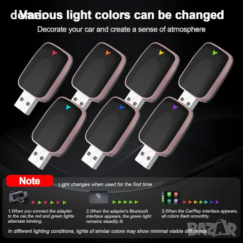 Безжичният адаптер Huuimy Carplay преобразува кабелния Car Play в безжичен, снимка 4 - Аксесоари и консумативи - 49891197