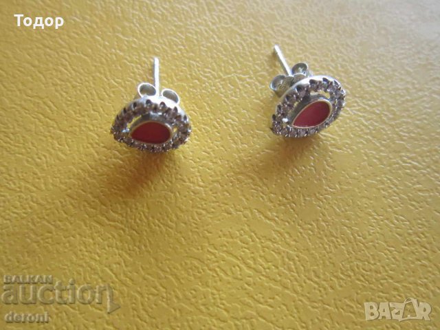 Уникални сребърни обеци обици емайл и камъни сребро 925, снимка 2 - Колекции - 34540890