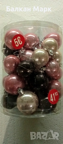 Комплект коледни играчки ,топки за елха – 41 бр. 🎄, снимка 4 - Декорация за дома - 51922136