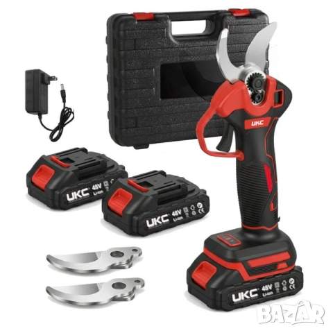 Акумулаторна овощарска ножица UKC 48V (Комплект с 2 батерии и куфар)