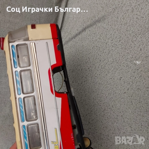 Стара Соц Играчка Ламаринен Автобус , снимка 4 - Колекции - 52927525