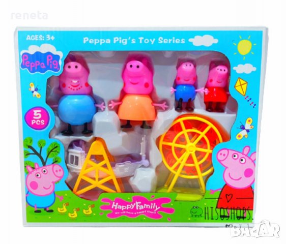 Фигурки Peppa Pig, Пластмасови, Комплект 6 броя, снимка 3 - Фигурки - 38578450