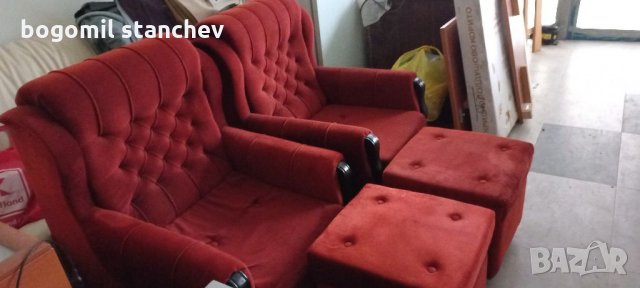 Диван 150лв ,фотьойл 60лв/бр. табуретка 40лв/бр., снимка 4 - Дивани и мека мебел - 35277005
