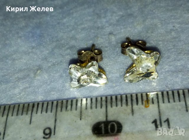 НЕЖНИ СРЕБЪРНИ ОБЕЦИ СРЕБРО 925 с ФАСЕТИРАНИ ПЕПЕРУДКИ от ШЛИФОВАН ЧИСТ ПЛАНИНСКИ КРИСТАЛ 40154, снимка 3 - Обеци - 42466245