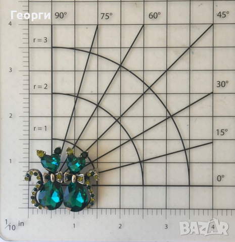 Много рядка брошка с големи камъни Сваровски, снимка 9 - Други ценни предмети - 36468822