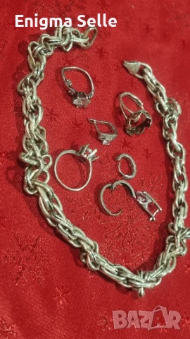 Сребърни бижута, сребро материал , снимка 3 - Колиета, медальони, синджири - 51126231