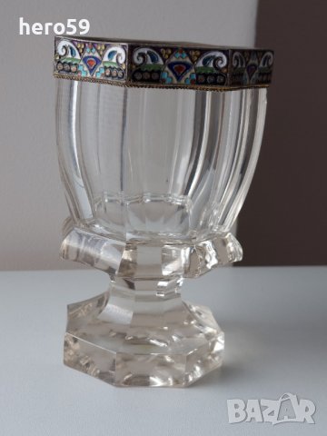 Стара Руска чаша с емайл-сребро 88/сребърна сребърни сребърно,злато/, снимка 14 - Антикварни и старинни предмети - 40112071