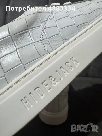 HIDE & JACK Crocodile print sneakers in white, снимка 4 - Маратонки - 56418292