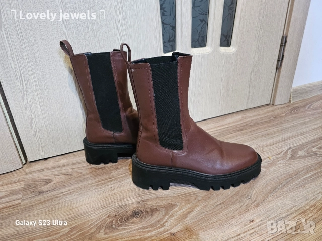 Стилни кафяви боти Mango, снимка 3 - Дамски боти - 52314727