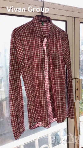 Мъжка риза Benetton М, снимка 4 - Ризи - 50066274