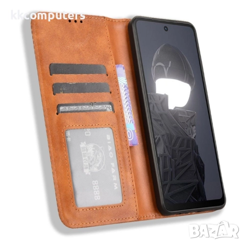 HMD Fusion 5G Retro Texture Wallet Калъф и Протектор, снимка 5 - Калъфи, кейсове - 52731967