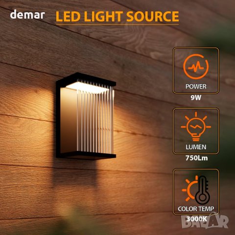 Външни стенни лампи EBION LED Вградени, Водоустойчиво IP54, снимка 4 - Лед осветление - 42824607