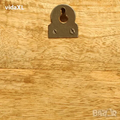 vidaXL Полица за стена от солидно дърво – 2 броя, снимка 3 - Етажерки - 56146314