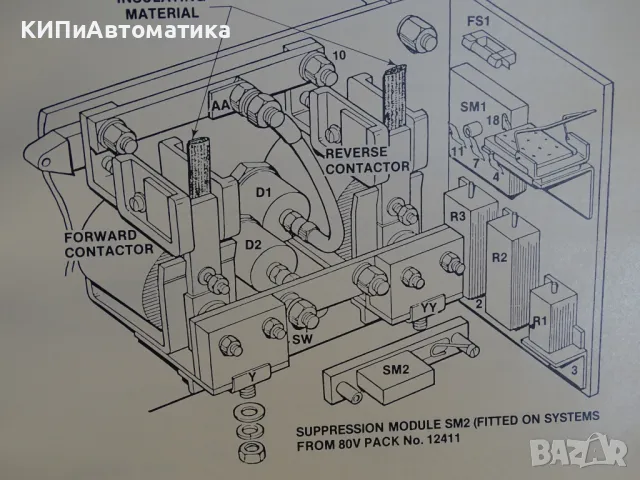 Контакторен модул CABLEFORM Model 1184-2 contactors 80VDC 50A series1100, снимка 12 - Резервни части за машини - 49726809