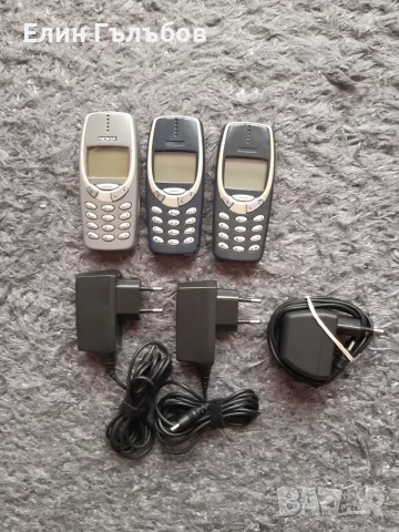 NOKIA 3310 мобилни телефони работещи, без батерии и със зарязни у-ва 4 броя