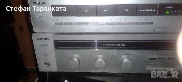 предусилвател със радио тунер Phillips , снимка 3 - Радиокасетофони, транзистори - 54008978