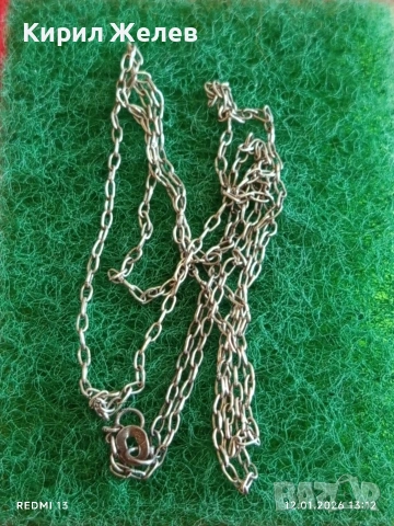 Сребърно колие нежно финно елегантно бижу 52424