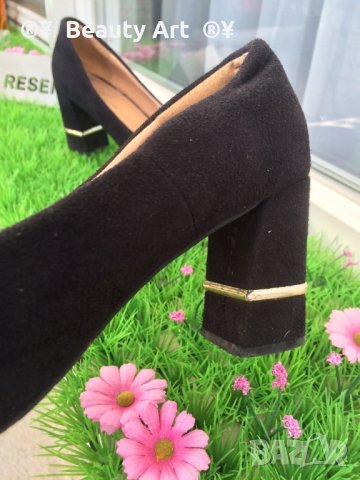 Елегантни велурени обувки - G. FARINI, размер36/37 , снимка 3 - Дамски обувки на ток - 30409065