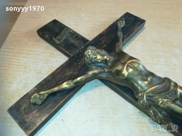 поръчан-тежък масивен кръст-мед/месинг 2301211906, снимка 7 - Колекции - 31530573