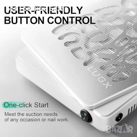 Нов Мощен професионален прахоуловител за нокти 650Pa, 5000RPM, тих, снимка 8 - Продукти за маникюр - 49439255