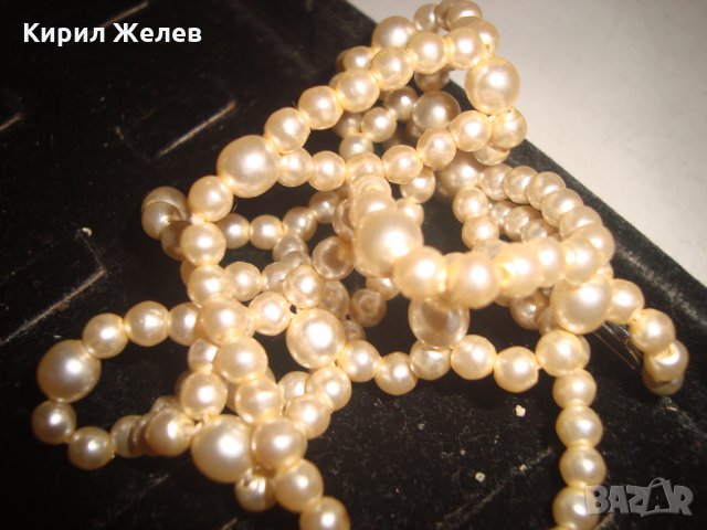 ИСТИНСКА НЕЖНА ПЕРЛЕНА ОГЪРЛИЦА КОЛИЕ ПЕРЛИ РЕТРО АРТ ДЕКО СТИЛ 16545, снимка 2 - Колиета, медальони, синджири - 30711734