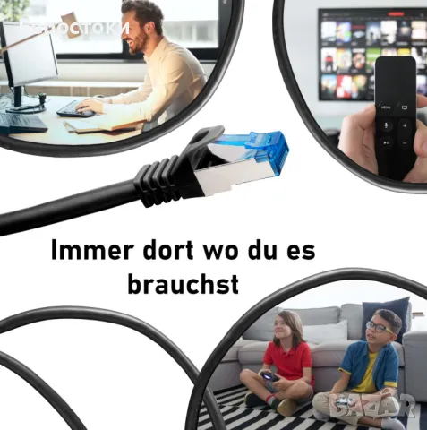Кабел Lets-sell BIG1215 0,5m CAT.7 SSTP, комплект от 2 броя, BIGtec CAT7 пач кабел, мрежов кабел Eth, снимка 2 - Кабели и адаптери - 49582944