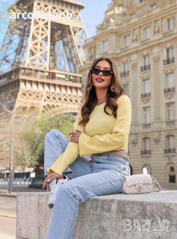 Дамска блуза с оребрени ръкави Chanelle, 4цвята , снимка 16 - Блузи с дълъг ръкав и пуловери - 54150844