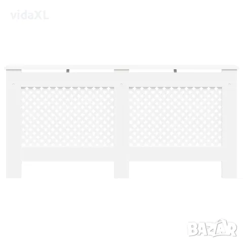 vidaXL Параван за радиатор, бял, 172x19x81,5 см, МДФ, снимка 4 - Паравани - 56146533