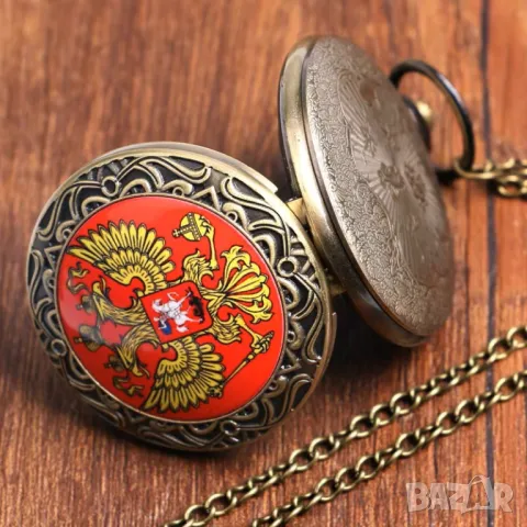 Нов часовник с герба на Русия двуглавия орел Свети Георги Петър Велики Путин, снимка 2 - Колекции - 50011133