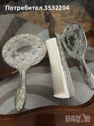 Посребрен комплект за коса, снимка 2 - Други - 53028980
