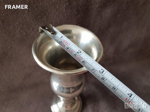 СТРАХОТНА Чаша сребърна бокал 1916 г. Бирмингам Англия, снимка 12 - Антикварни и старинни предмети - 39479871