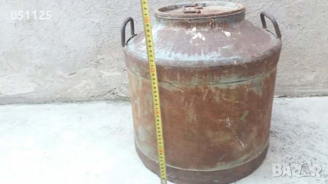 масивен голям метален гюм за мляко и др. 40 литра, снимка 6 - Антикварни и старинни предмети - 38211622
