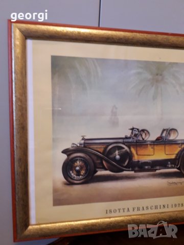Картина с ретро автомобил ситопечат, снимка 5 - Картини - 31671990