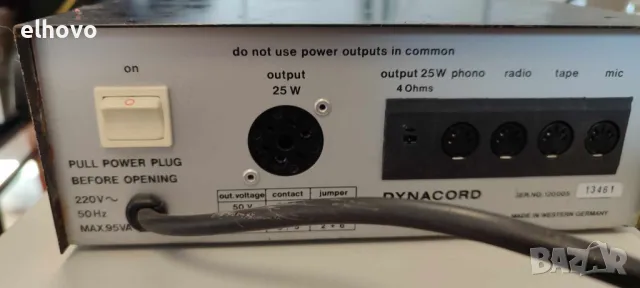 Усилвател Dynacord MV25, снимка 4 - Ресийвъри, усилватели, смесителни пултове - 48400394