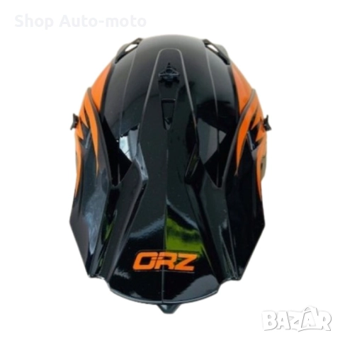 Кросова каска Automat, За мотор, Атв, Вело, S и M размер, Черен/оранжев, снимка 5 - Аксесоари и консумативи - 51499522
