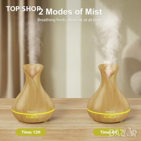 Смарт овлажнител - арома дифузер- Maxcio Smart Aromatherapy Scented Oil Diffusers, снимка 2 - Овлажнители и пречистватели за въздух - 48670259