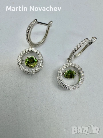 Сребърни обеци с мойсанит (Диамант) 0.5 карата, снимка 5 - Обеци - 54062736