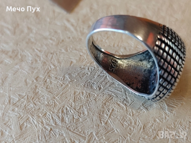 Сребърен пръстен 22мм  (302), снимка 5 - Пръстени - 52794459