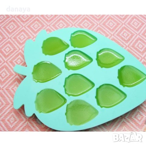 4184 Силиконова форма за бонбони и лед Ягоди, 10 гнезда, снимка 2 - Форми - 42862139