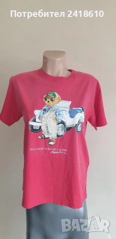 POLO Ralph Lauren Bear Cotton  Size M ОРИГИНАЛ! Дамка Тениска!, снимка 12 - Тениски - 53949922
