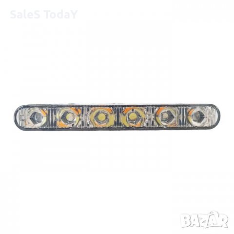 Дневни светлини с мигач бягащ, 6 броя LED диоди, 12V, 2бр., снимка 4 - Аксесоари и консумативи - 38200489