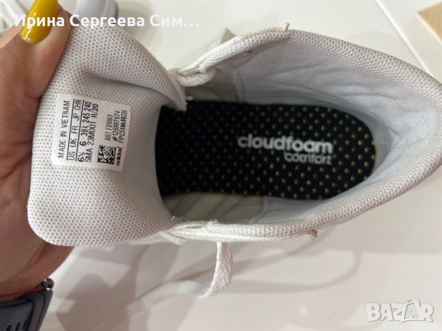 Нови оригинални кецове Adidas 39,3 номер бели и черни, снимка 4 - Кецове - 38299282