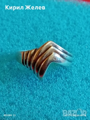 Дизайнерски сребърен пръстен ТОКАШ художествена ръчна изработка 52690, снимка 5 - Пръстени - 53073750