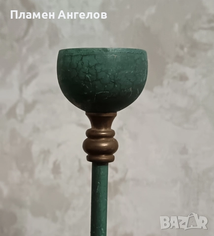 Винтидж, ретро месингов свещник. , снимка 5 - Декорация за дома - 52684611