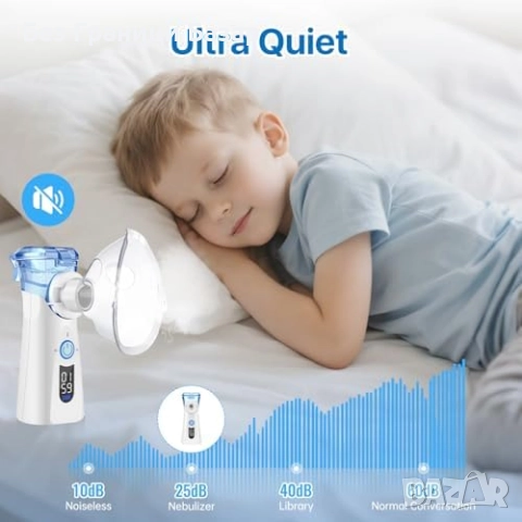 Нов Портативен ултразвуков инхалатор, 3 режима, супер тиха работа, снимка 5 - Други - 52306150