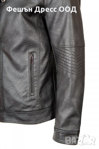 Мъжко кожено яке – 3244 S - 7XL, снимка 3 - Якета - 31333353