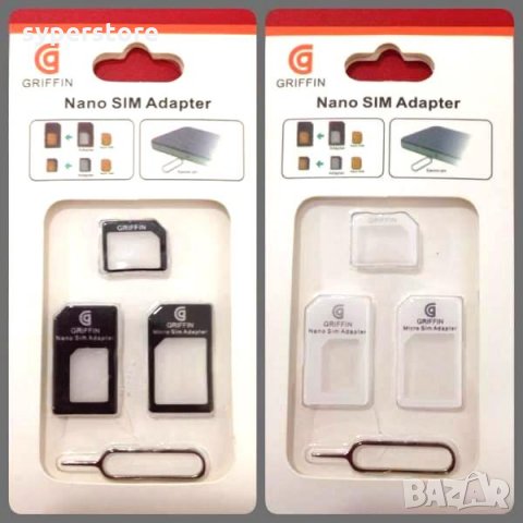 Преходник Адаптер Nano SIM към Micro SIM и Standart SIM card, снимка 1 - Кабели и адаптери - 9249628